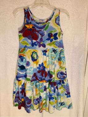 Vintage Jams World "Lil People" Moonlight Bliss Floral Tiered Dress– Size Large